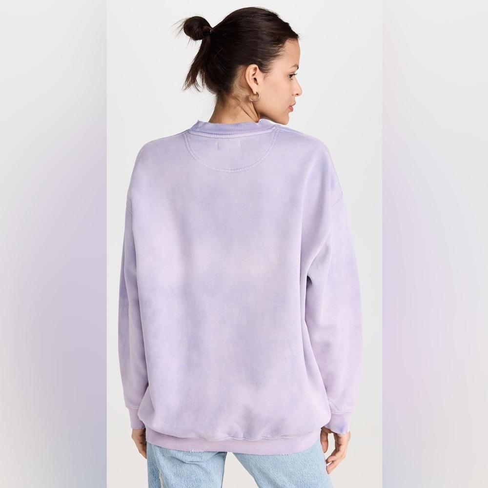 Anine Bing Tyler Sweatshirt in Washed Lavender - Picture 2 of 6